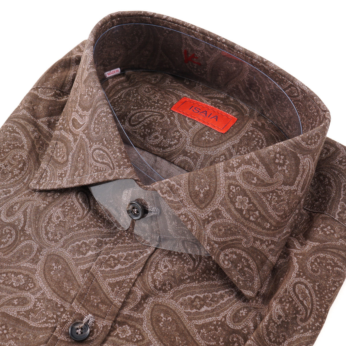 Isaia Paisley Patterned Cotton Shirt - Top Shelf Apparel