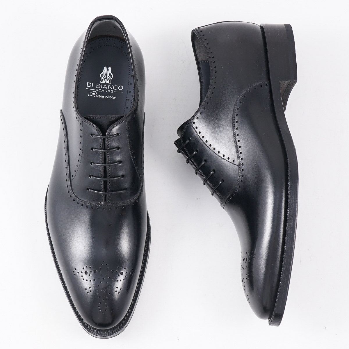 di Bianco 'Ancona' Black Calf Oxford - Top Shelf Apparel