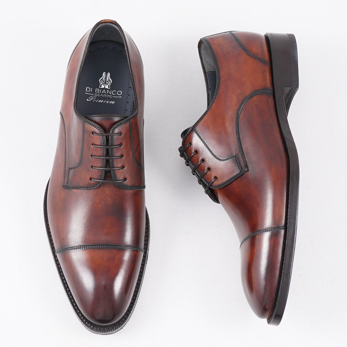 di Bianco 'Monza' Museum Calf Derby - Top Shelf Apparel