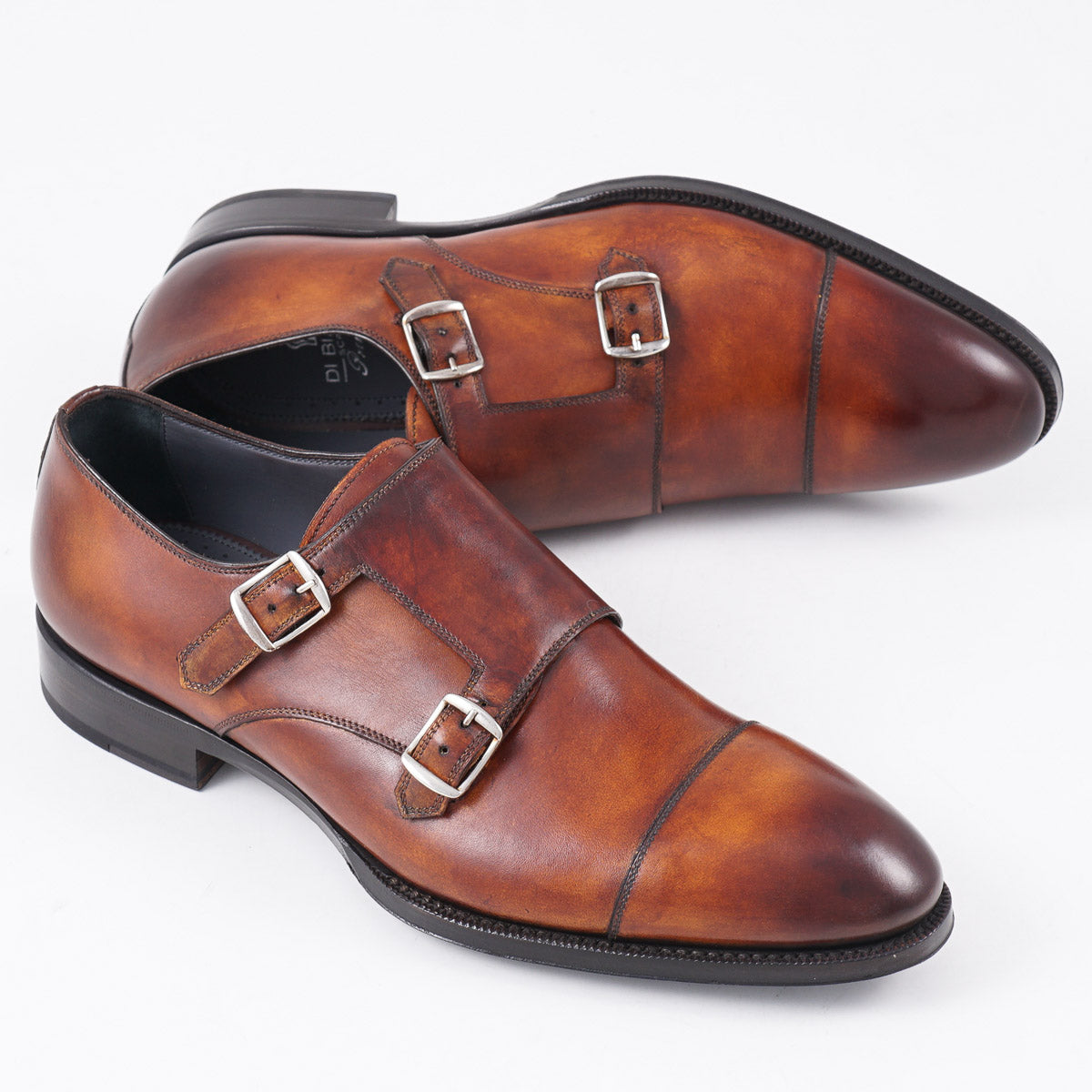 di Bianco Museum Calf Double Monk Strap - Top Shelf Apparel
