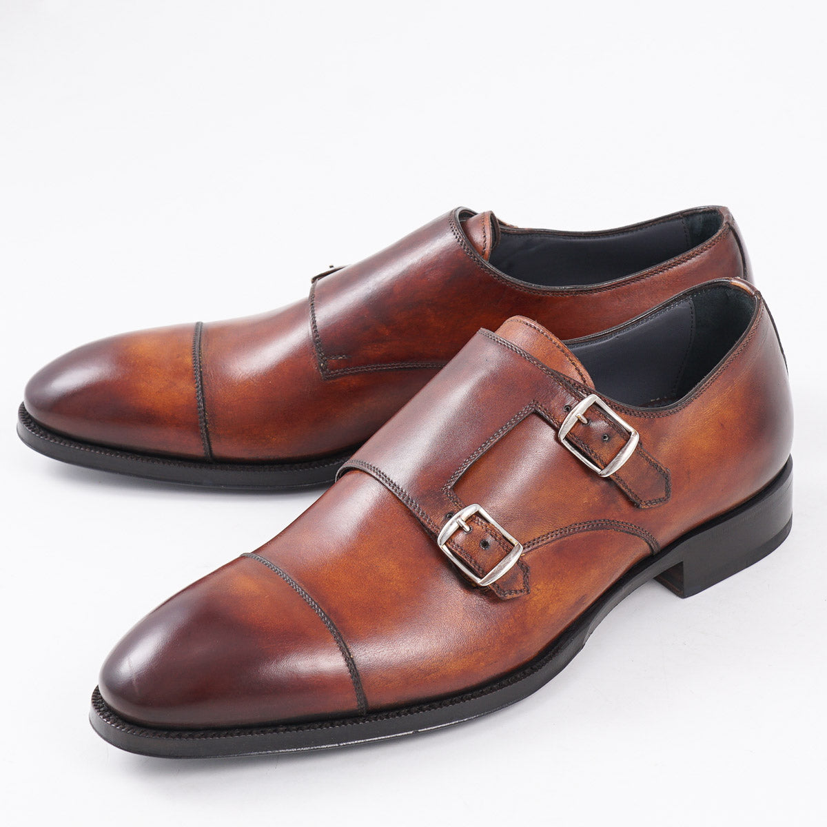 di Bianco Museum Calf Double Monk Strap - Top Shelf Apparel