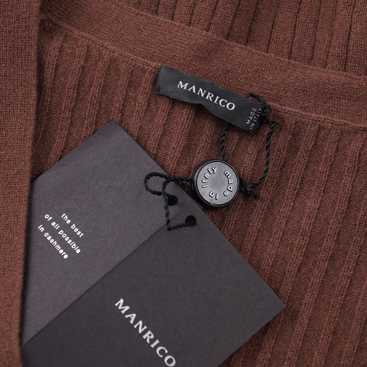 Manrico Rib Knit Cashmere Cardigan Sweater - Top Shelf Apparel