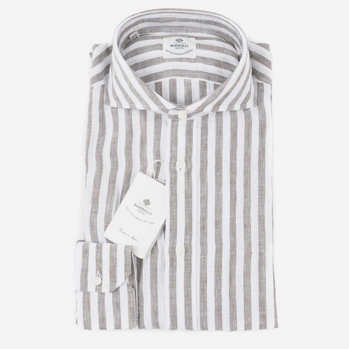 Luigi Borrelli Slim-Fit Linen Dress Shirt - Top Shelf Apparel