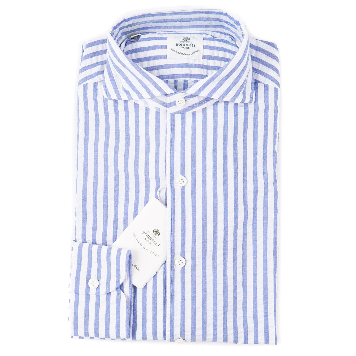 Luigi Borrelli Lightweight Seersucker Shirt - Top Shelf Apparel
