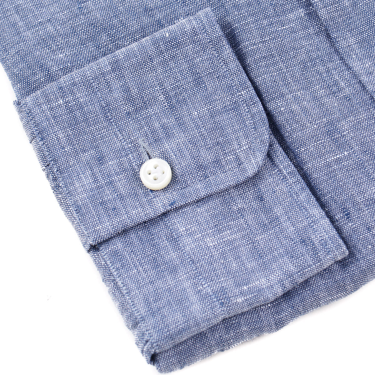 Luigi Borrelli Linen Shirt with Band Collar - Top Shelf Apparel