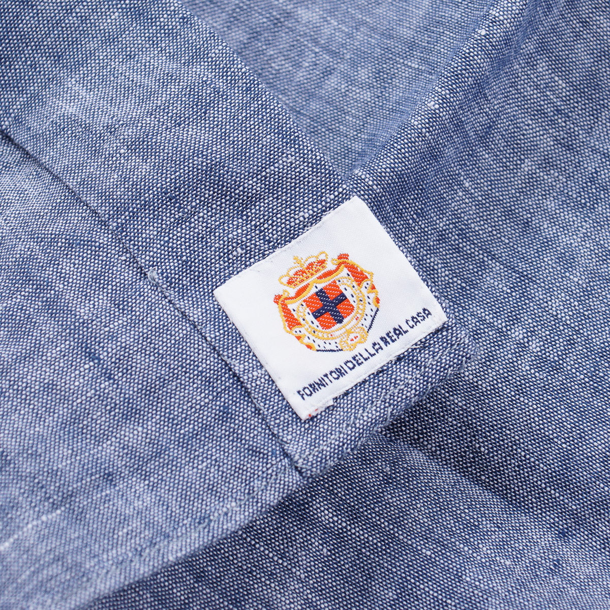 Luigi Borrelli Linen Shirt with Band Collar - Top Shelf Apparel