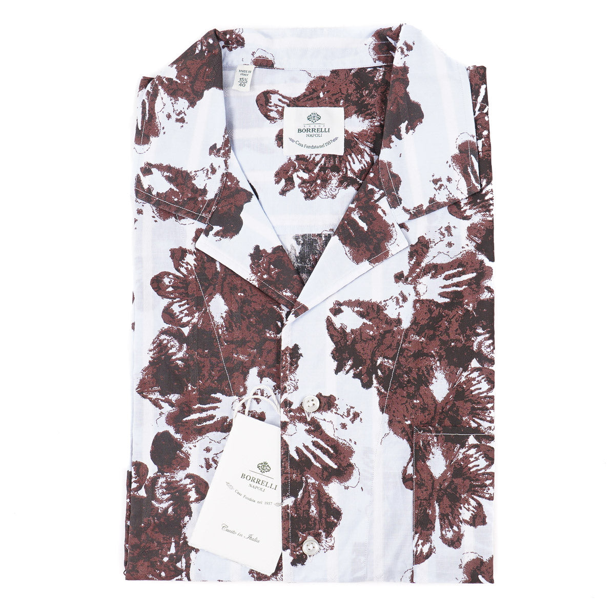 Luigi Borrelli Lightweight Floral Cotton Shirt - Top Shelf Apparel