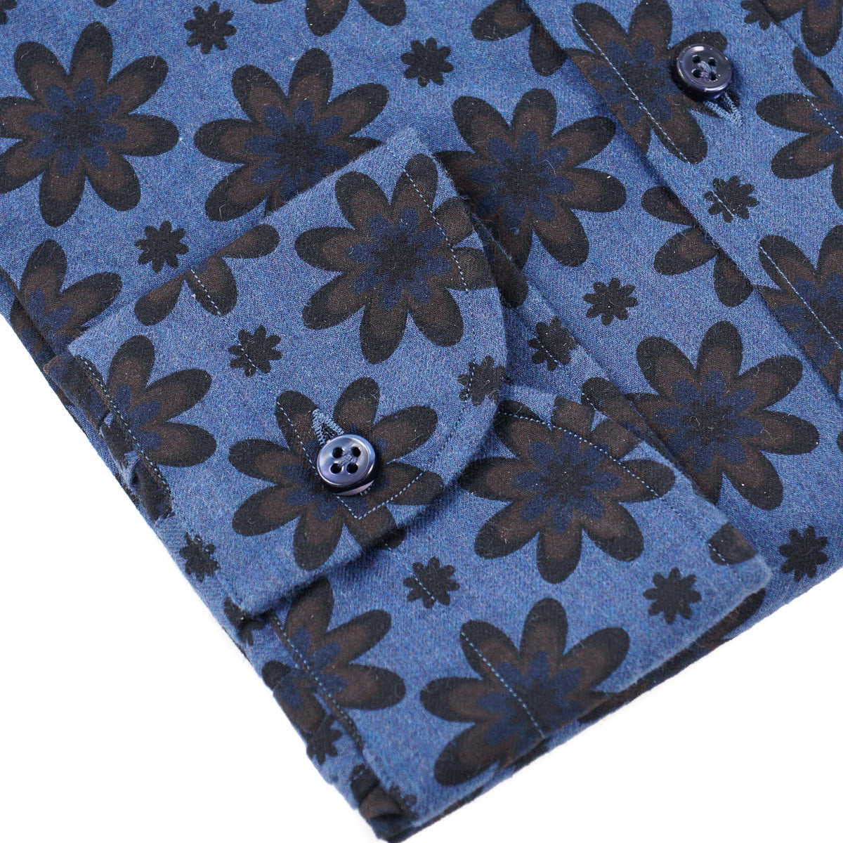 Luigi Borrelli Floral Print Chambray Shirt - Top Shelf Apparel