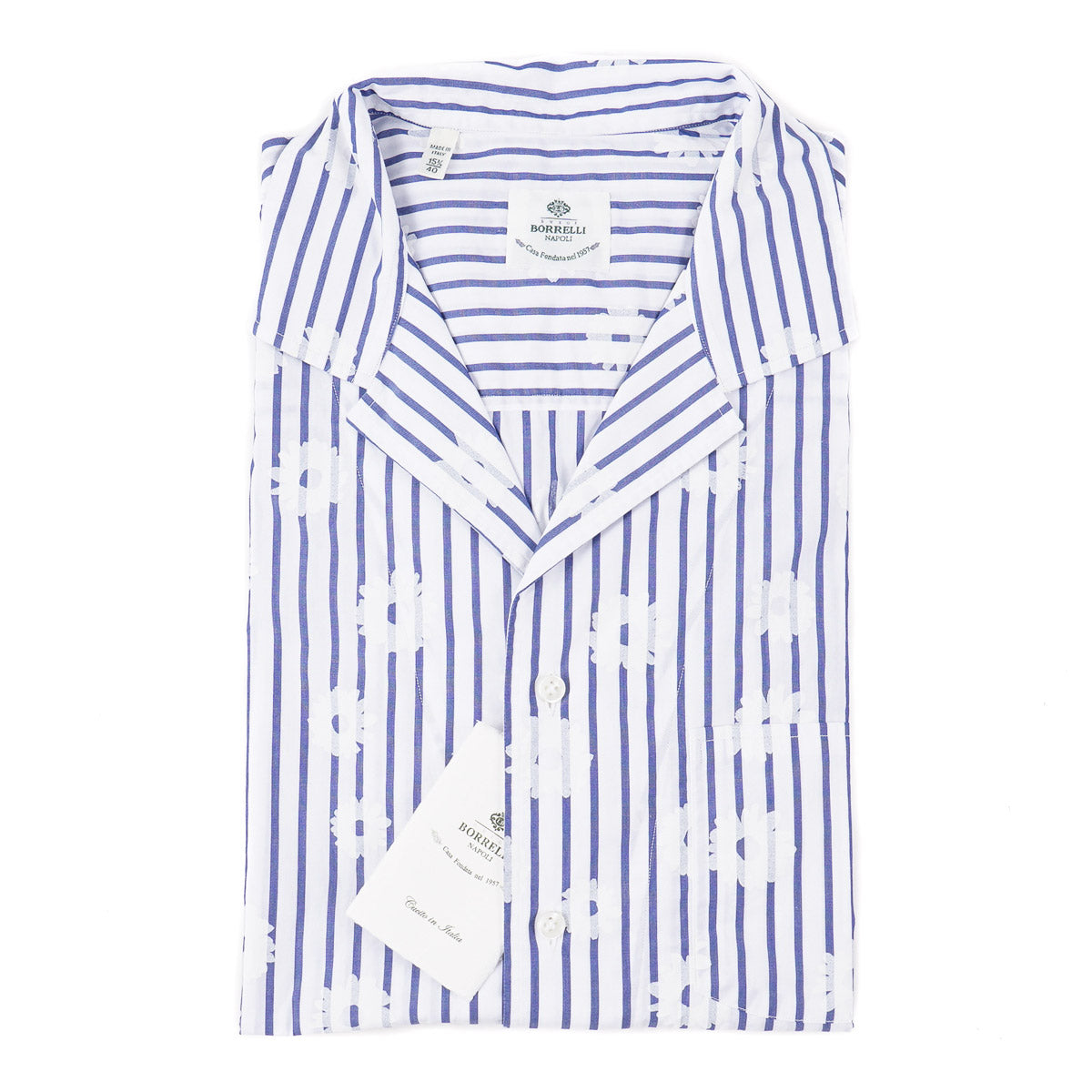Luigi Borrelli Floral Print Cotton Shirt - Top Shelf Apparel
