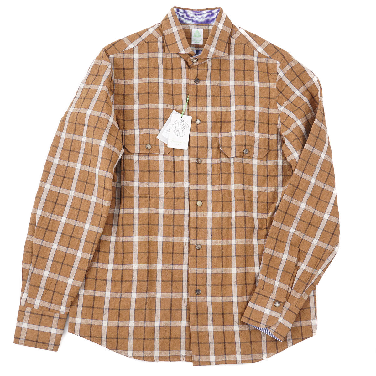 Finamore Quilted Linen Shirt-Jacket - Top Shelf Apparel