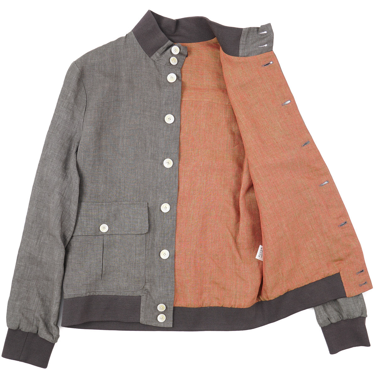 Finamore Unlined Linen Bomber Jacket - Top Shelf Apparel