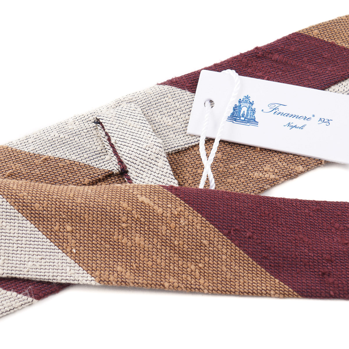 Finamore Unlined Slub Textured Silk Tie - Top Shelf Apparel