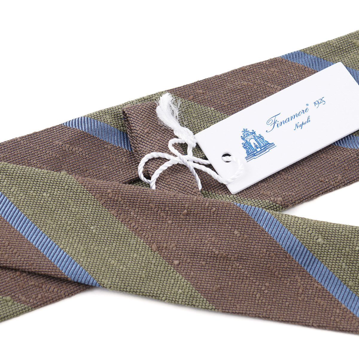 Finamore Unlined Slub Textured Silk Tie - Top Shelf Apparel