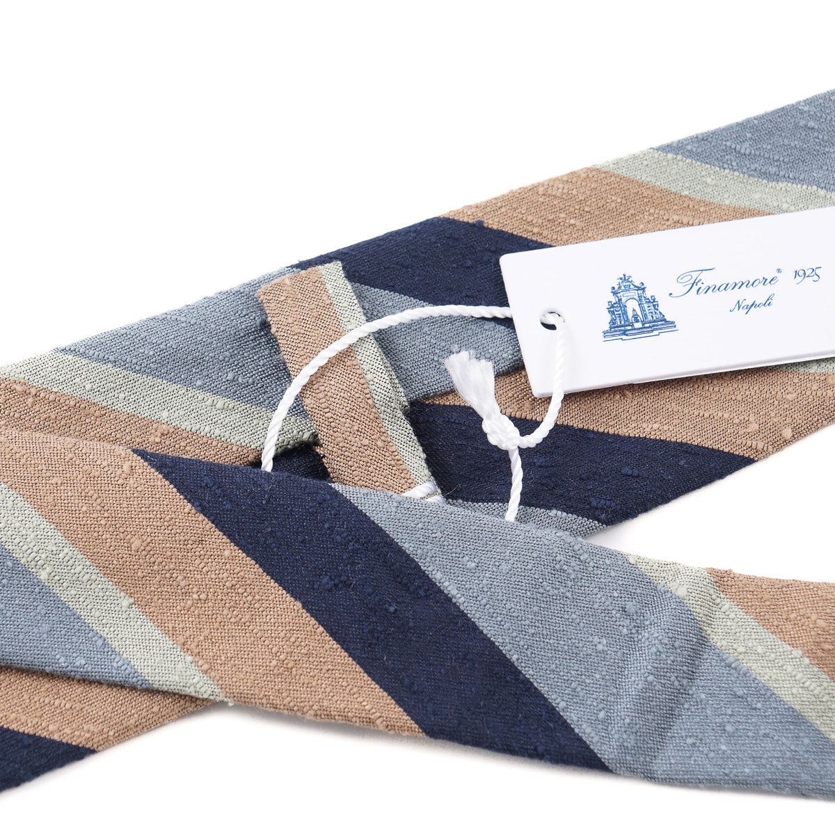 Finamore Unlined Slub Textured Silk Tie - Top Shelf Apparel
