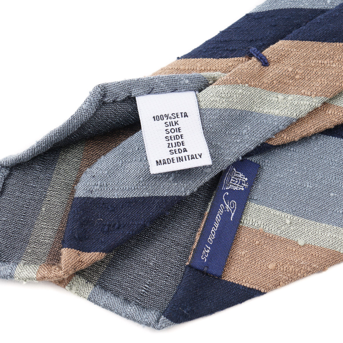 Finamore Unlined Slub Textured Silk Tie - Top Shelf Apparel