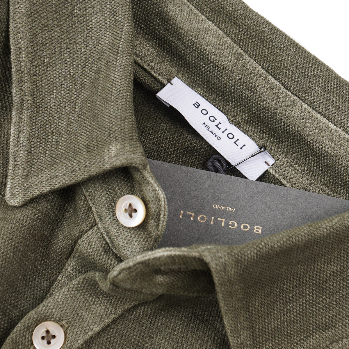 Boglioli Knit Linen Polo Shirt