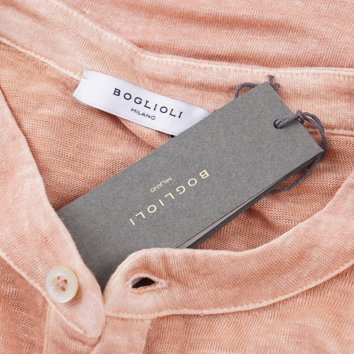 Boglioli Knit Linen Henley Shirt