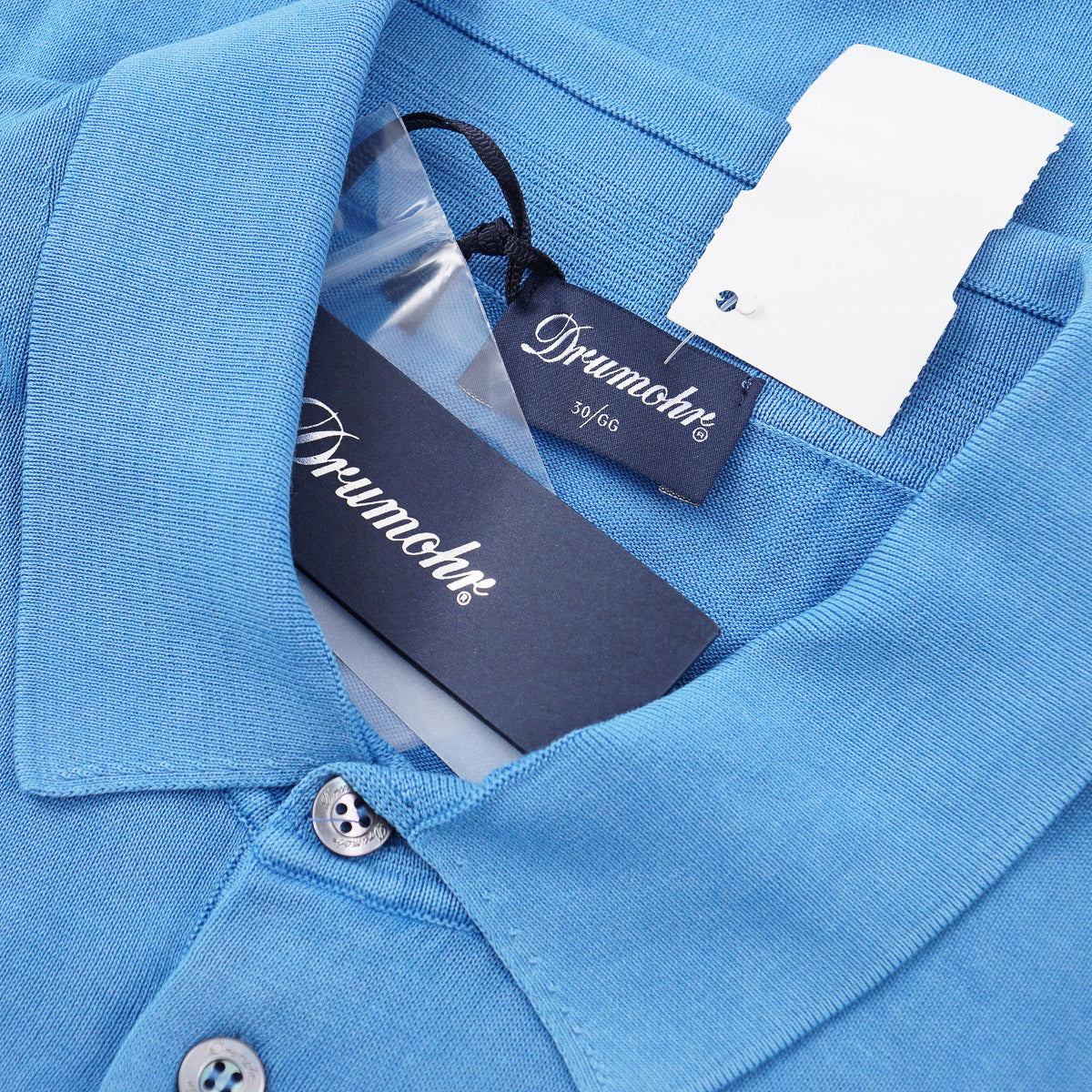 Drumohr Lightweight Cotton Polo Sweater