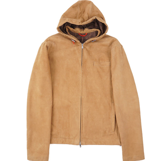 Isaia Hooded Lamb Suede Jacket - Top Shelf Apparel