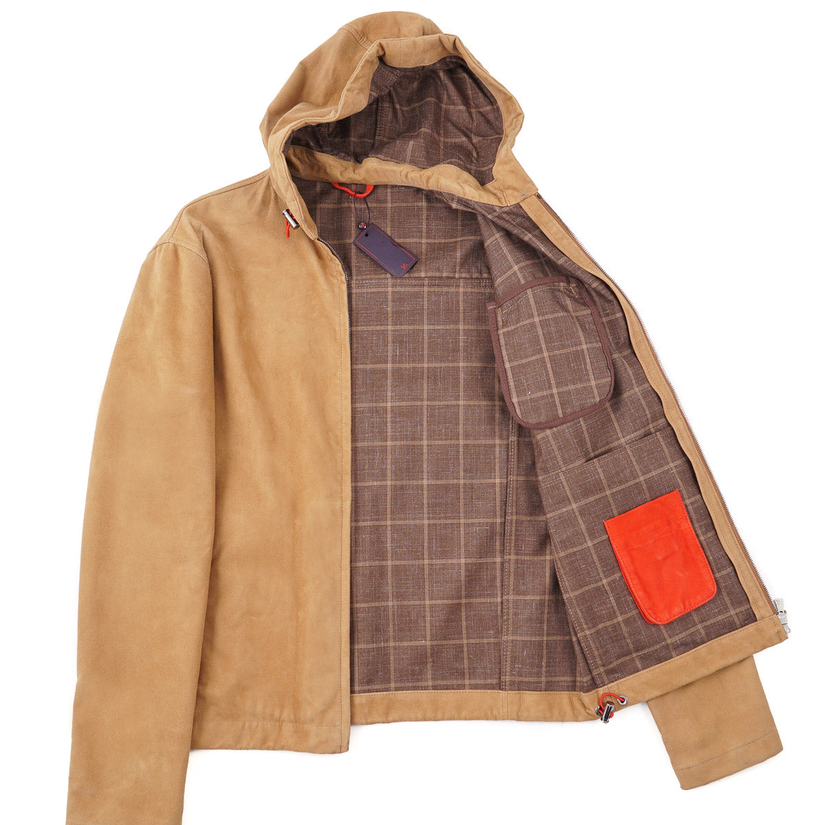 Isaia Hooded Lamb Suede Jacket - Top Shelf Apparel