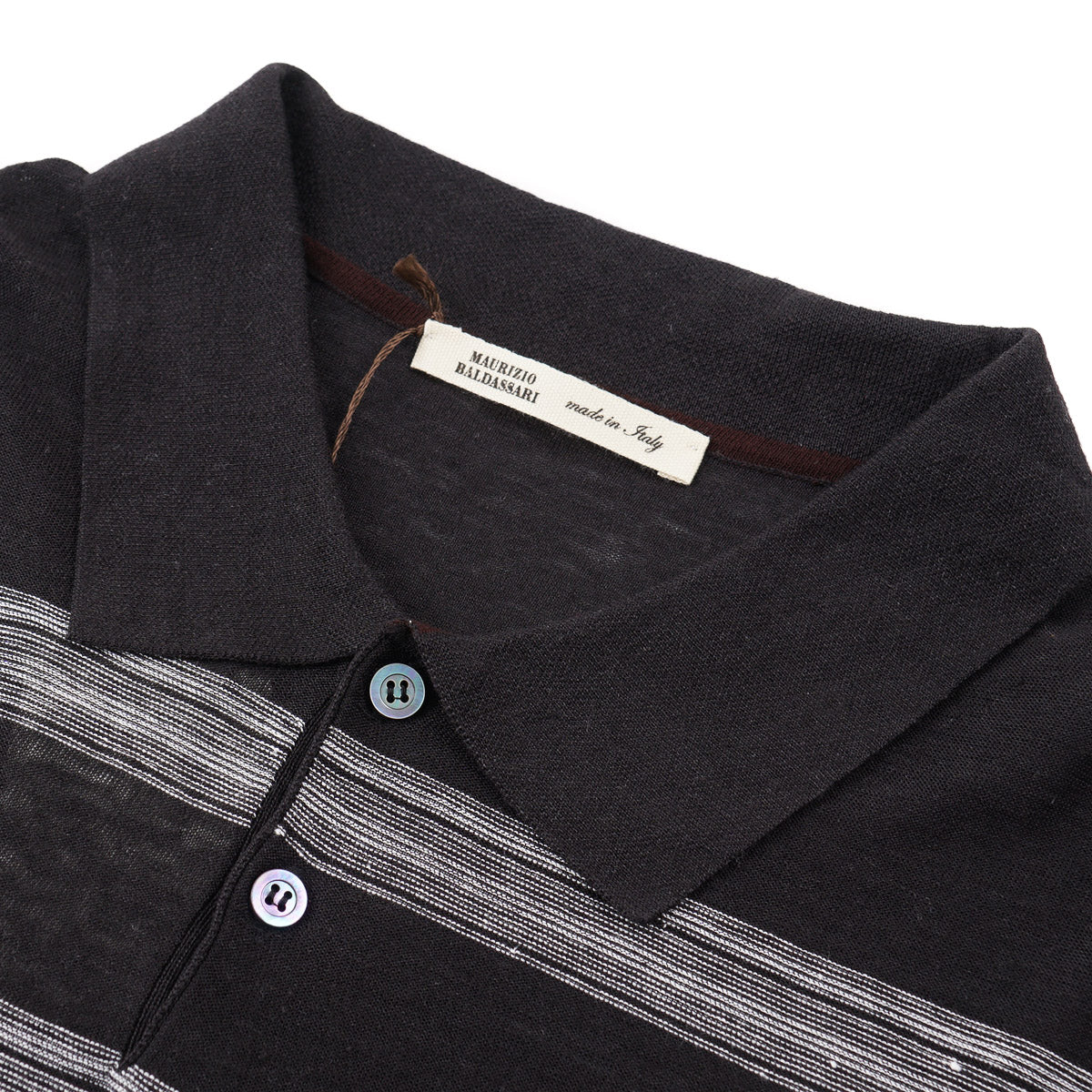 Maurizio Baldassari Linen-Silk Polo - Top Shelf Apparel