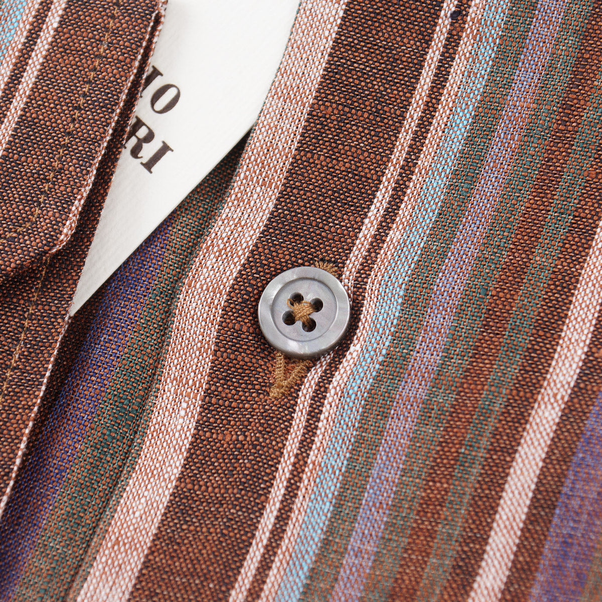 Maurizio Baldassari Band Collar Linen Shirt - Top Shelf Apparel