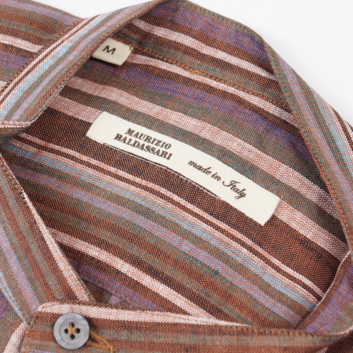 Maurizio Baldassari Band Collar Linen Shirt - Top Shelf Apparel