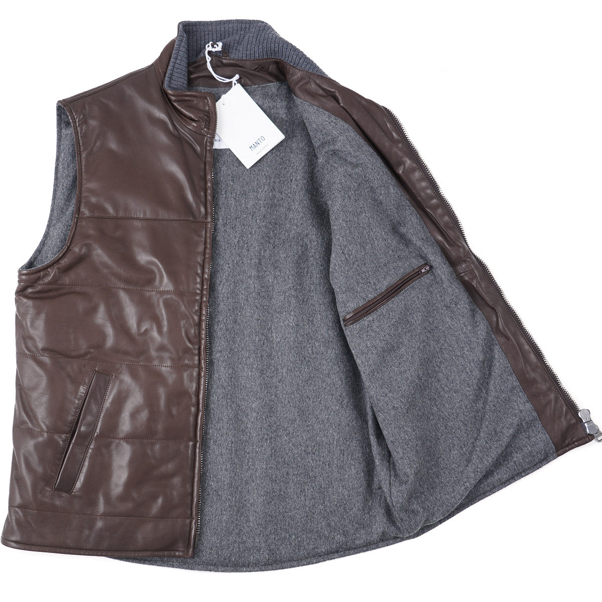 Manto Wool-Lined Nappa Leather Vest - Top Shelf Apparel