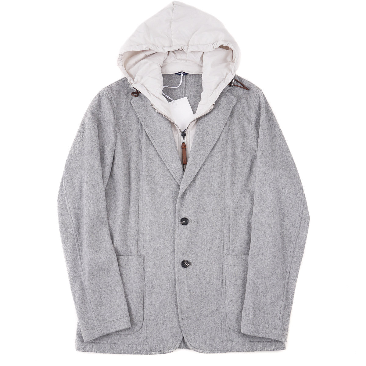 Manto Cashmere Blazer Jacket with Hood - Top Shelf Apparel