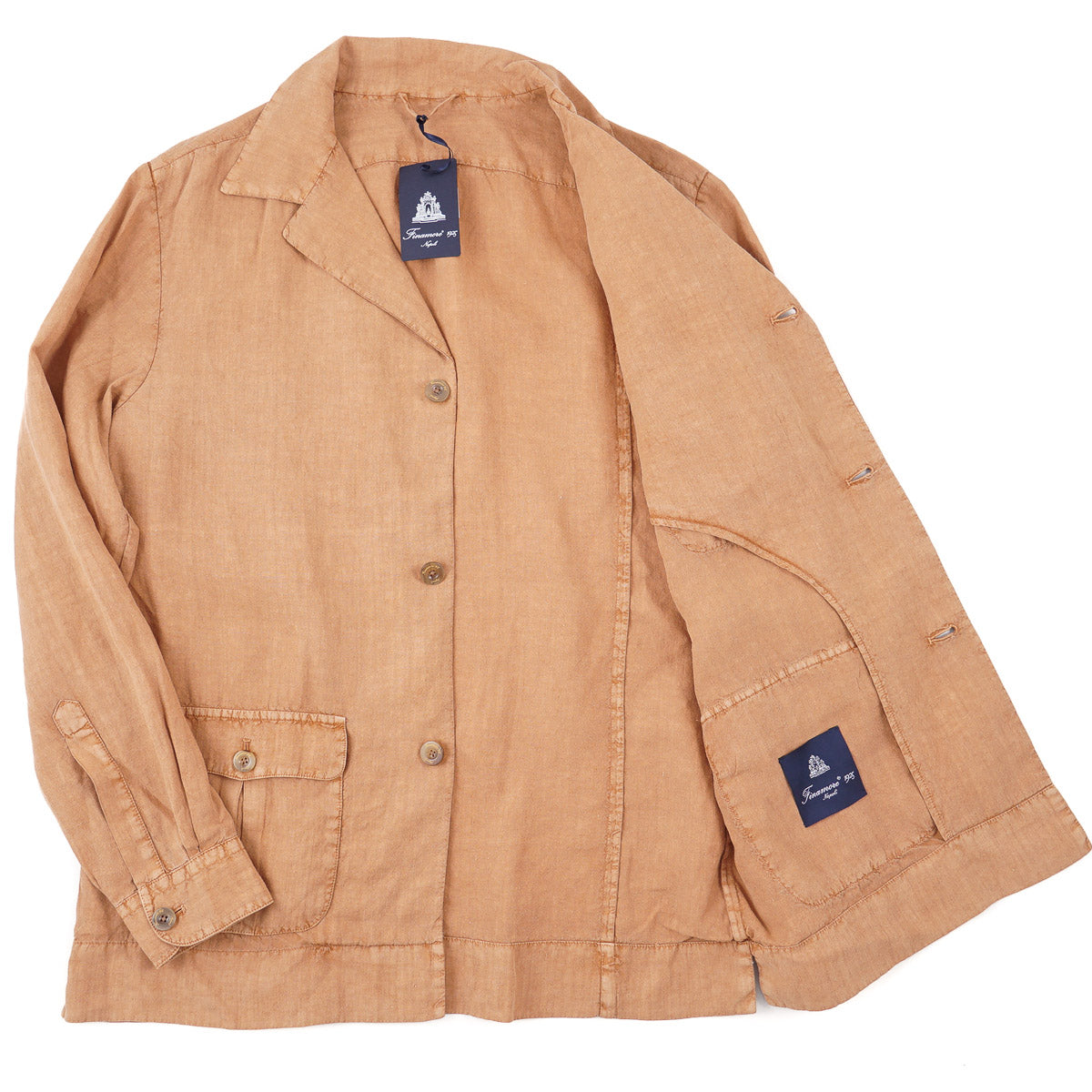 Finamore Unlined Linen Safari Jacket - Top Shelf Apparel