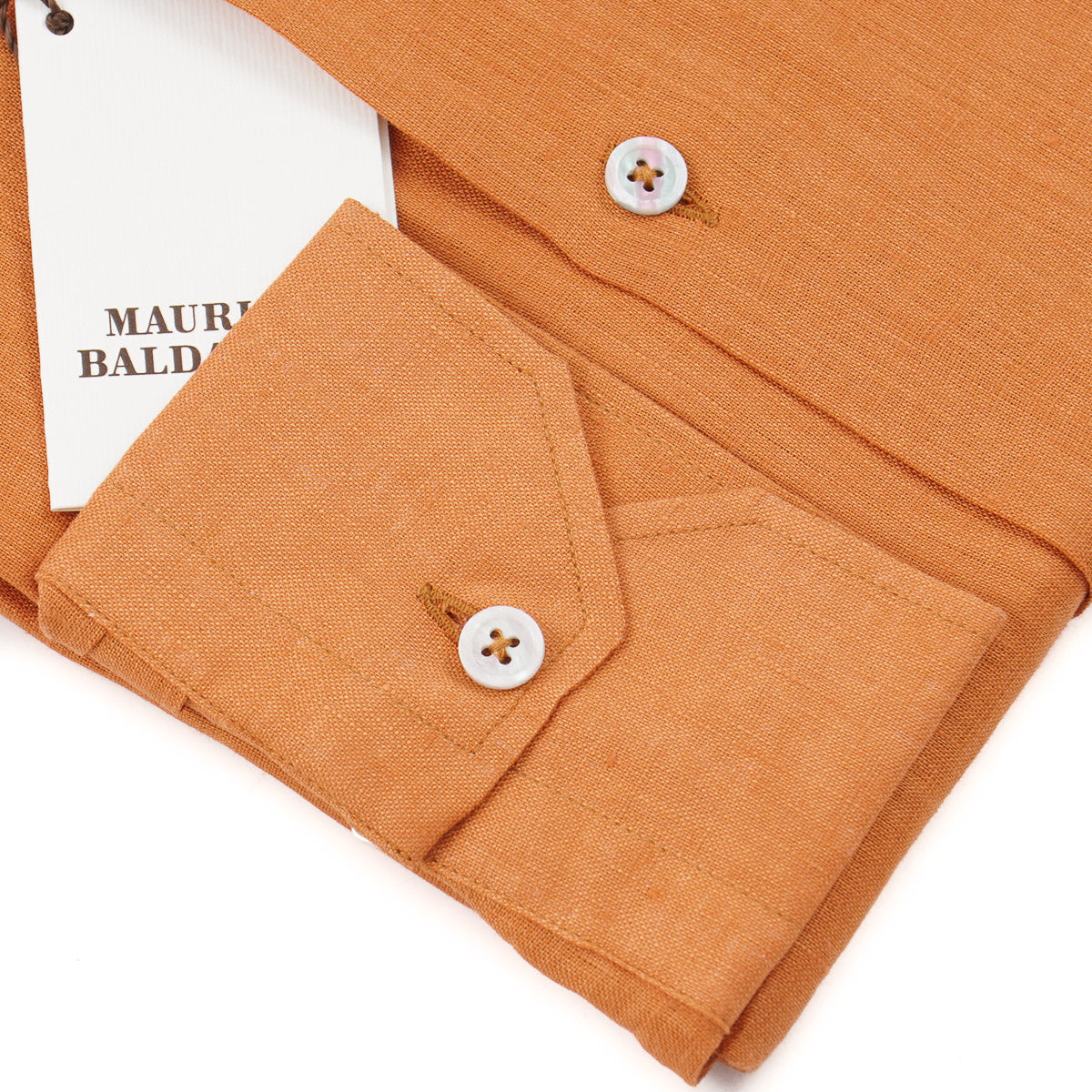 Maurizio Baldassari Band Collar Linen Shirt - Top Shelf Apparel