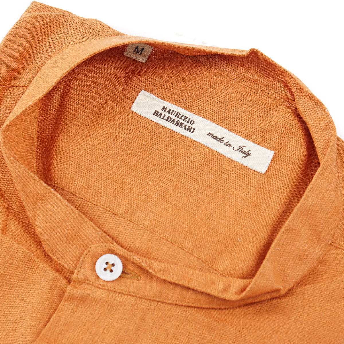 Maurizio Baldassari Band Collar Linen Shirt - Top Shelf Apparel