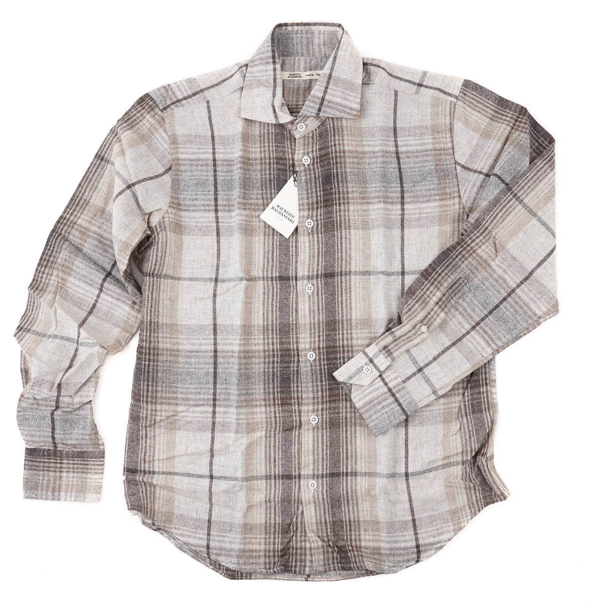Maurizio Baldassari Wool-Cashmere Shirt - Top Shelf Apparel