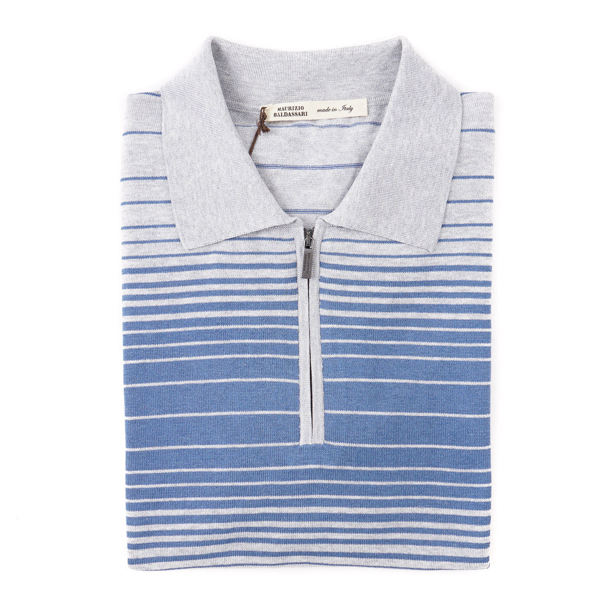 Maurizio Baldassari Silk-Cotton Polo Shirt - Top Shelf Apparel