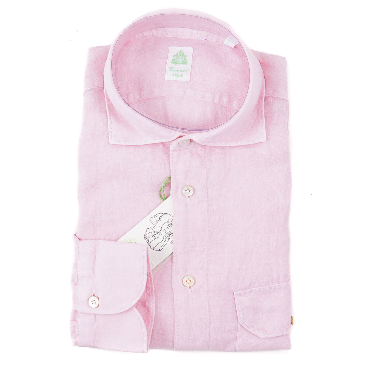Finamore Linen Shirt with Two Pockets - Top Shelf Apparel