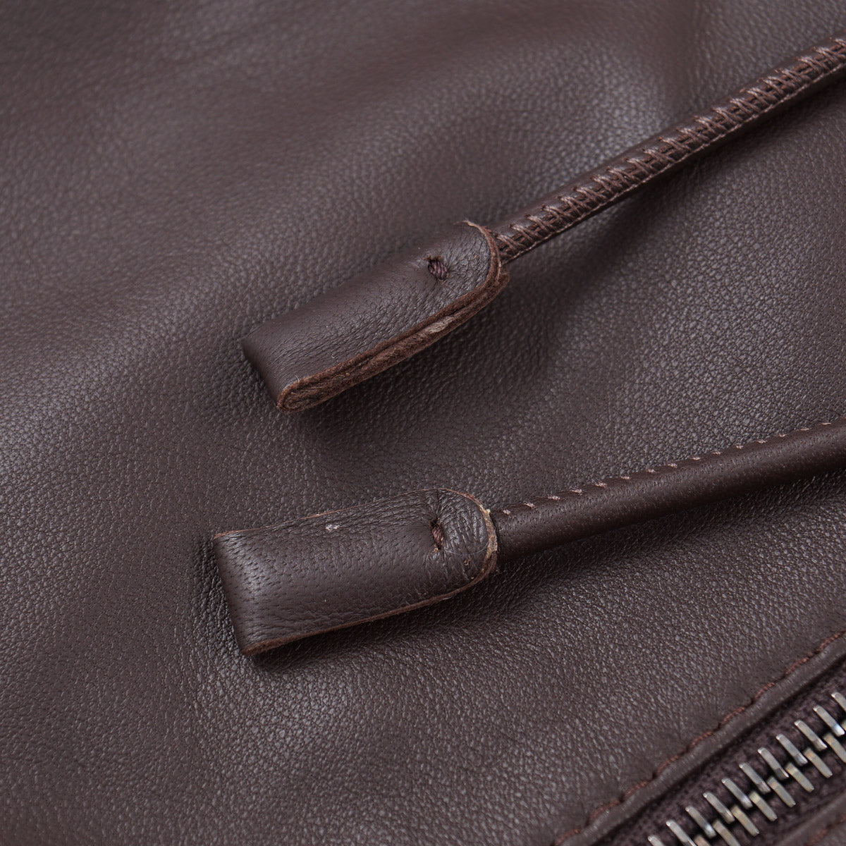 Maurizio Baldassari Hooded Leather Jacket