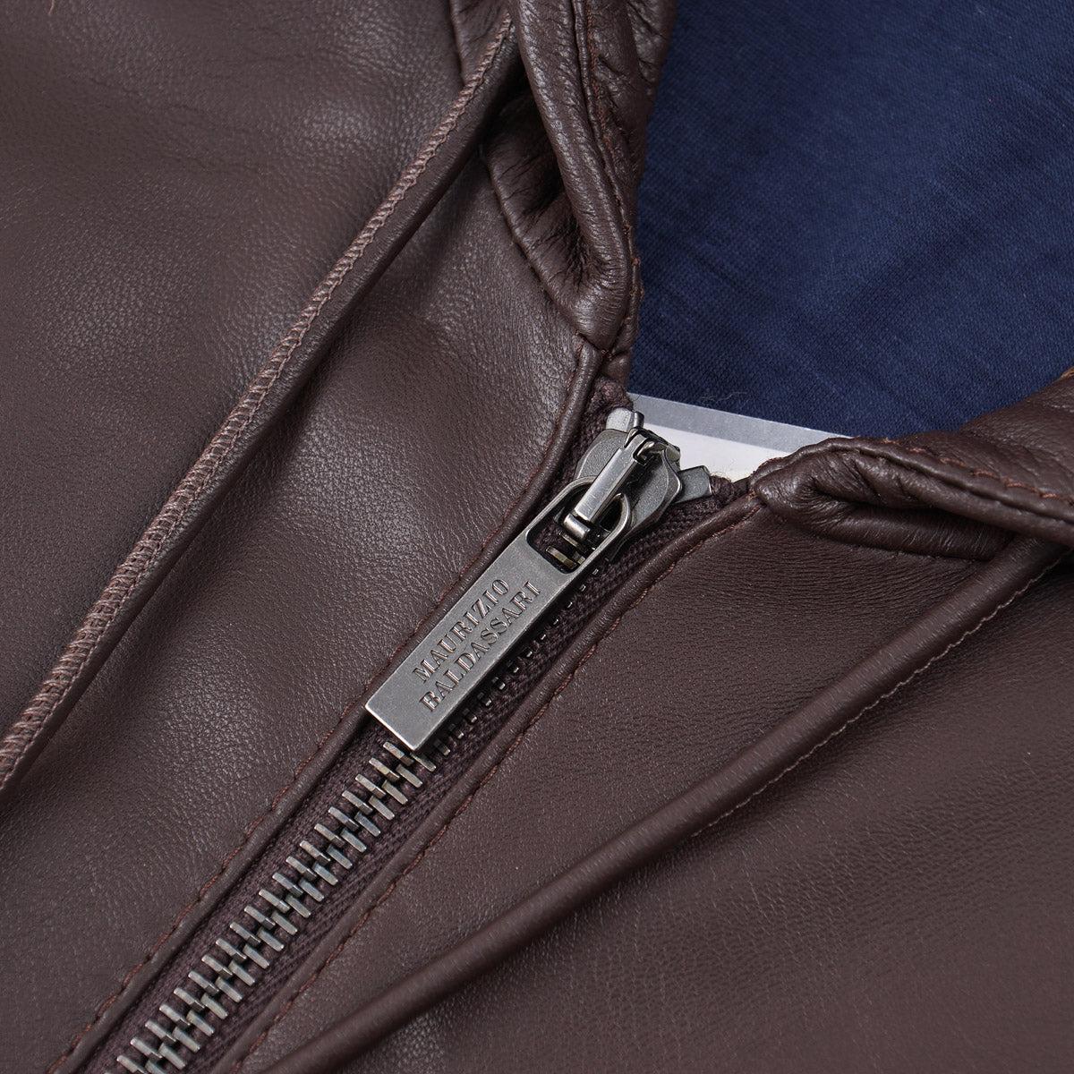 Maurizio Baldassari Hooded Leather Jacket