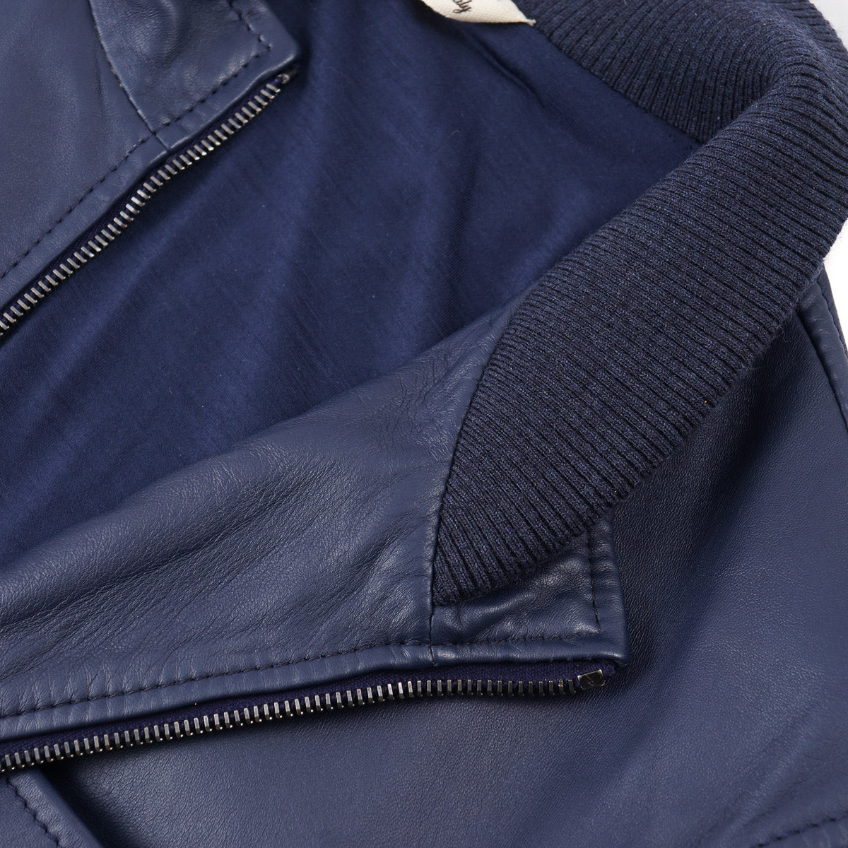 Maurizio Baldassari Nappa Leather Moto Jacket
