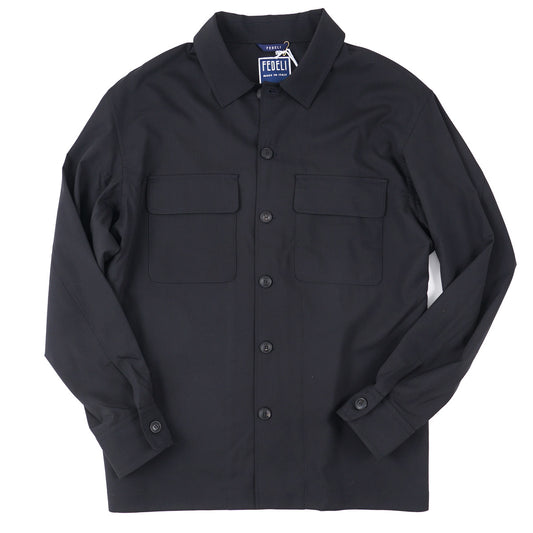 Fedeli Lightweight Wool Overshirt Jacket - Top Shelf Apparel