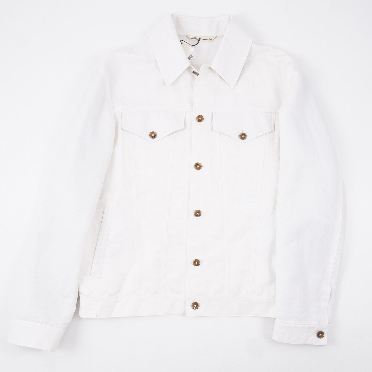Maurizio Baldassari Wool-Linen Trucker Jacket - Top Shelf Apparel