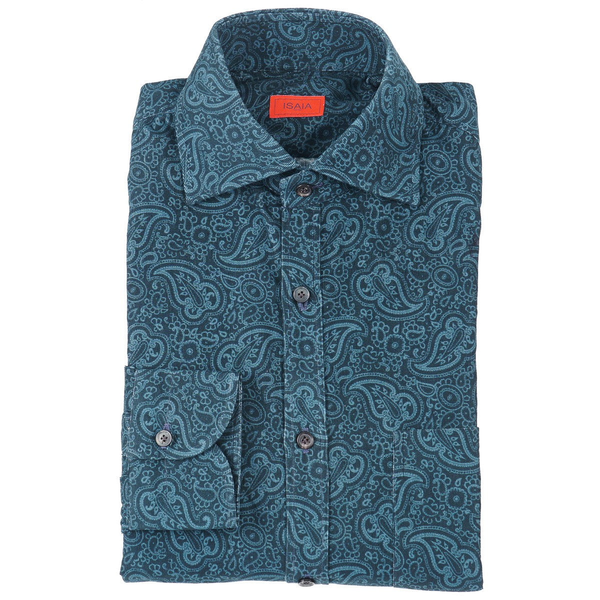 tallia dress shirts Isaia Printed Corduroy Cotton Shirt – Top Shelf Apparel