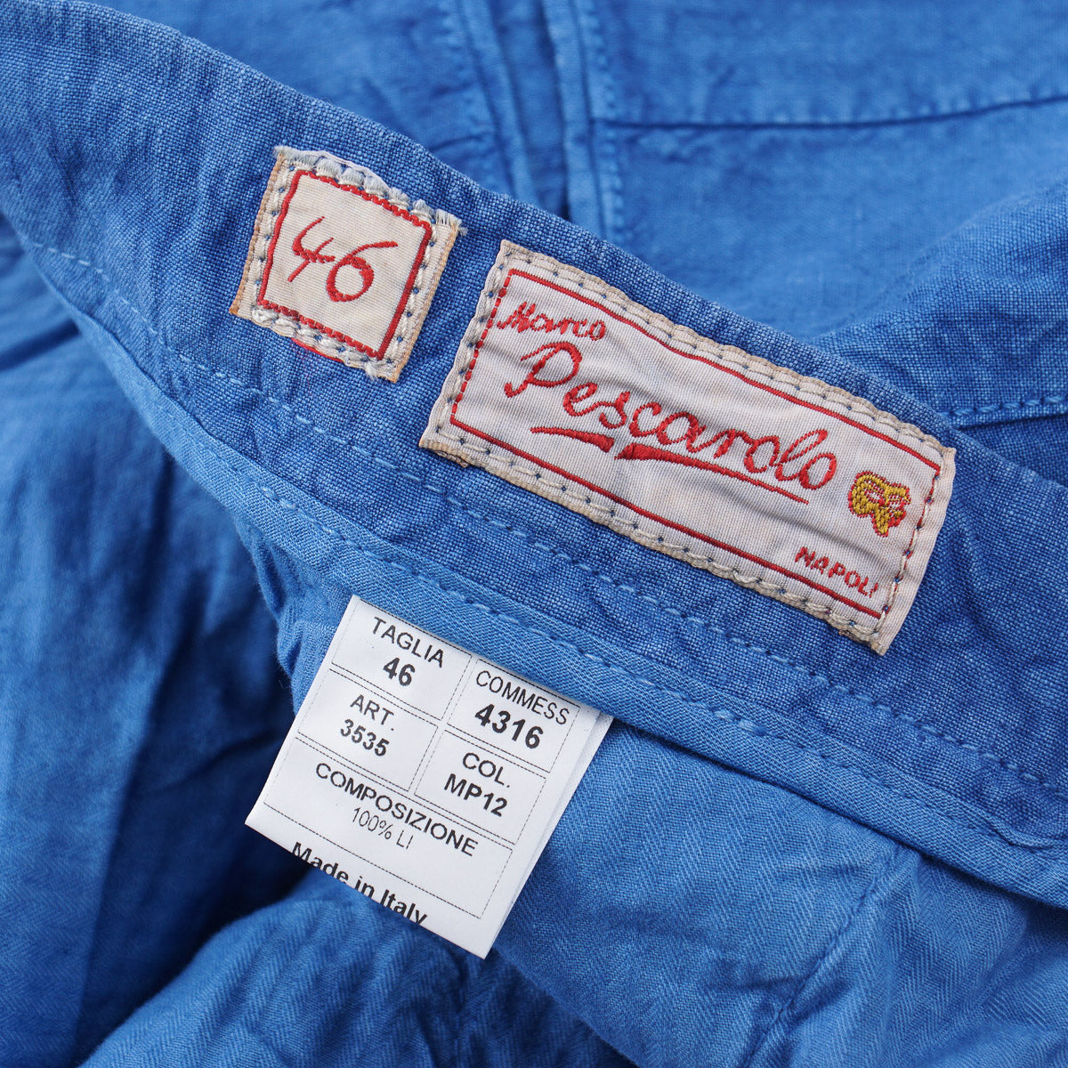 Marco Pescarolo Drawstring Waist Linen Pants