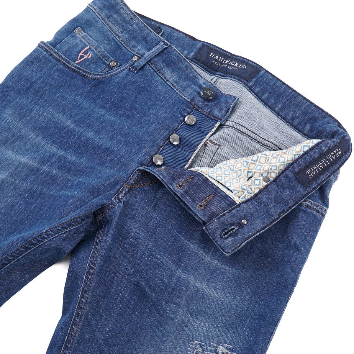 Handpicked 'Orvieto' Slim-Fit Distressed Denim Jeans - Top Shelf Apparel