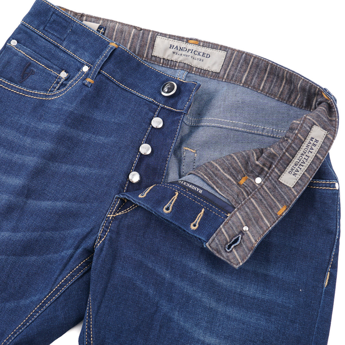 Handpicked 'Orvieto' Slim-Fit Stretch Denim Jeans - Top Shelf Apparel