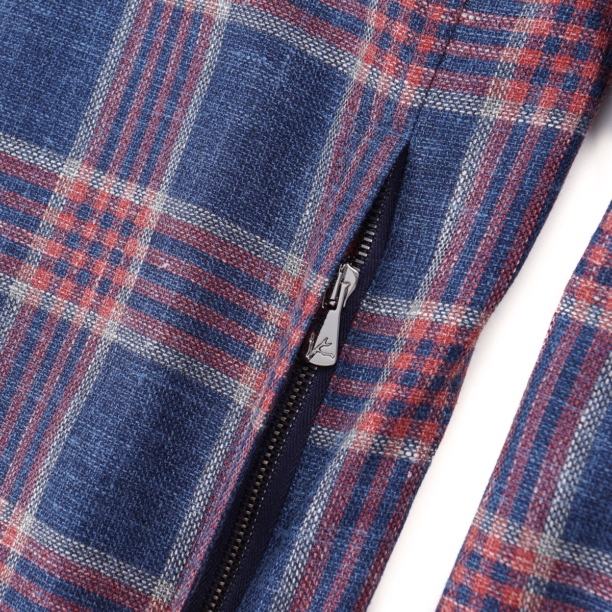 Isaia Wool-Silk-Linen Moto Jacket - Top Shelf Apparel
