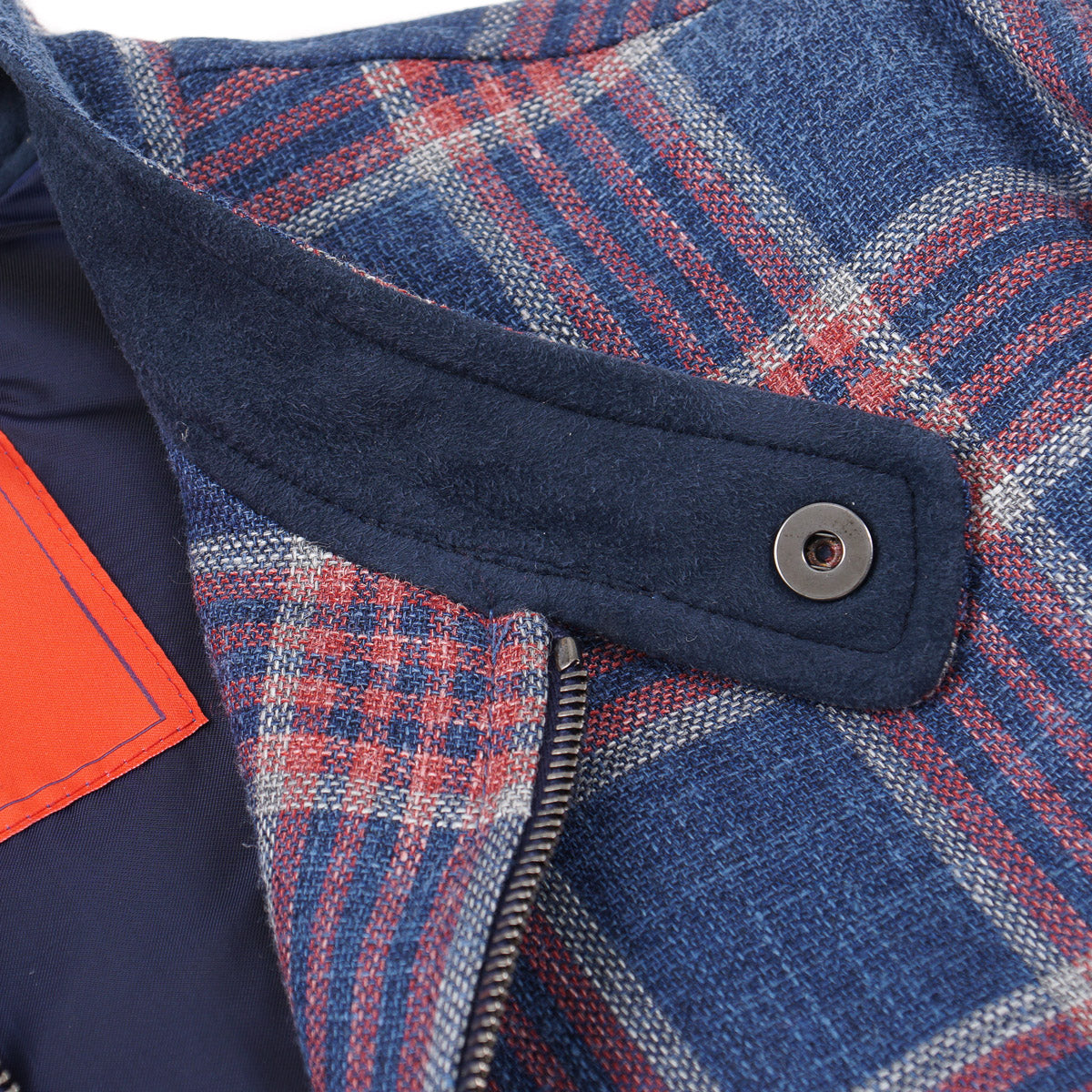 Isaia Wool-Silk-Linen Moto Jacket - Top Shelf Apparel