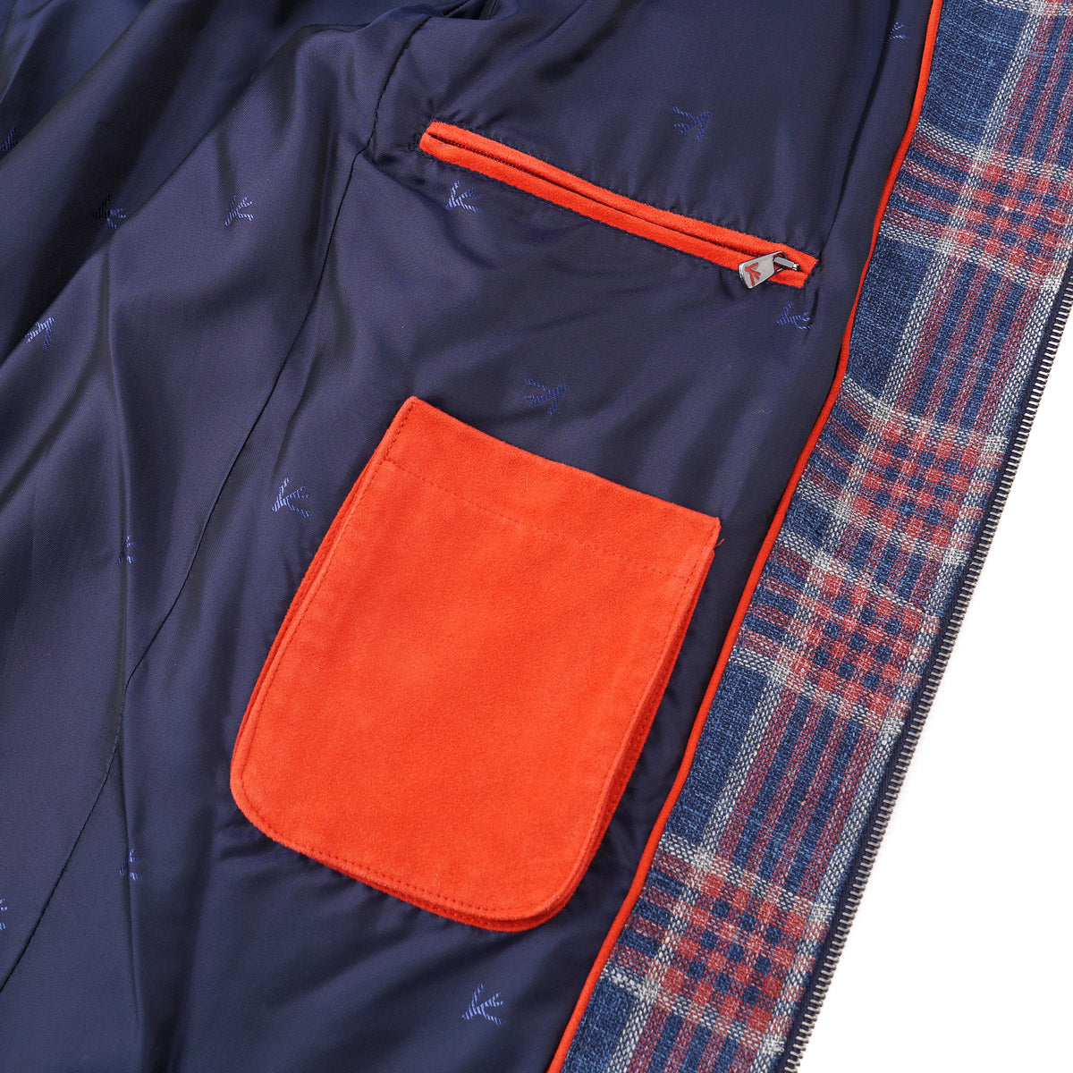 Isaia Wool-Silk-Linen Moto Jacket - Top Shelf Apparel