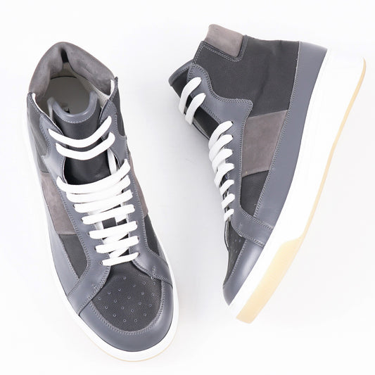 Kiton High-Top Leather Sneakers - Top Shelf Apparel