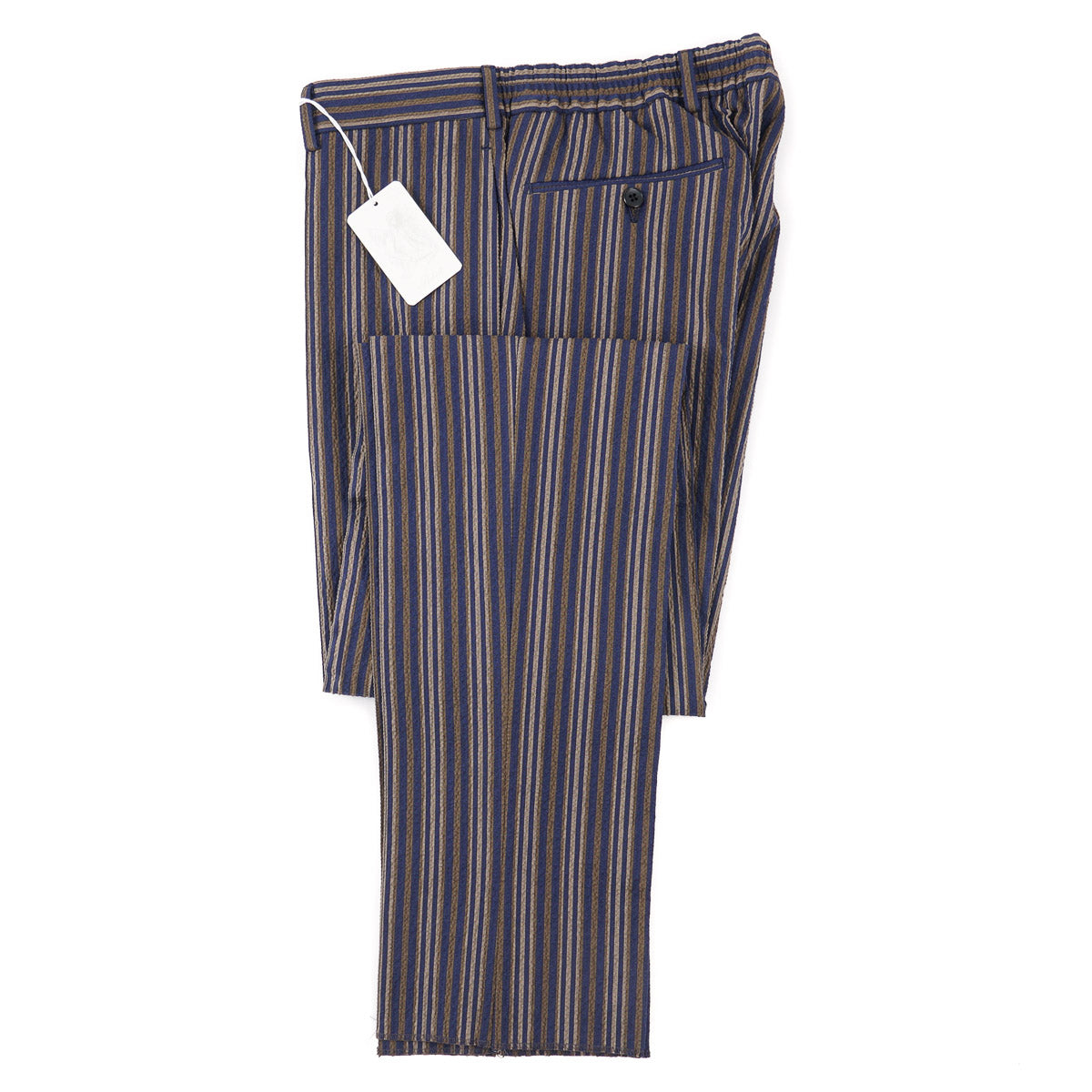 Belvest Lightweight Seersucker Cotton Pants - Top Shelf Apparel