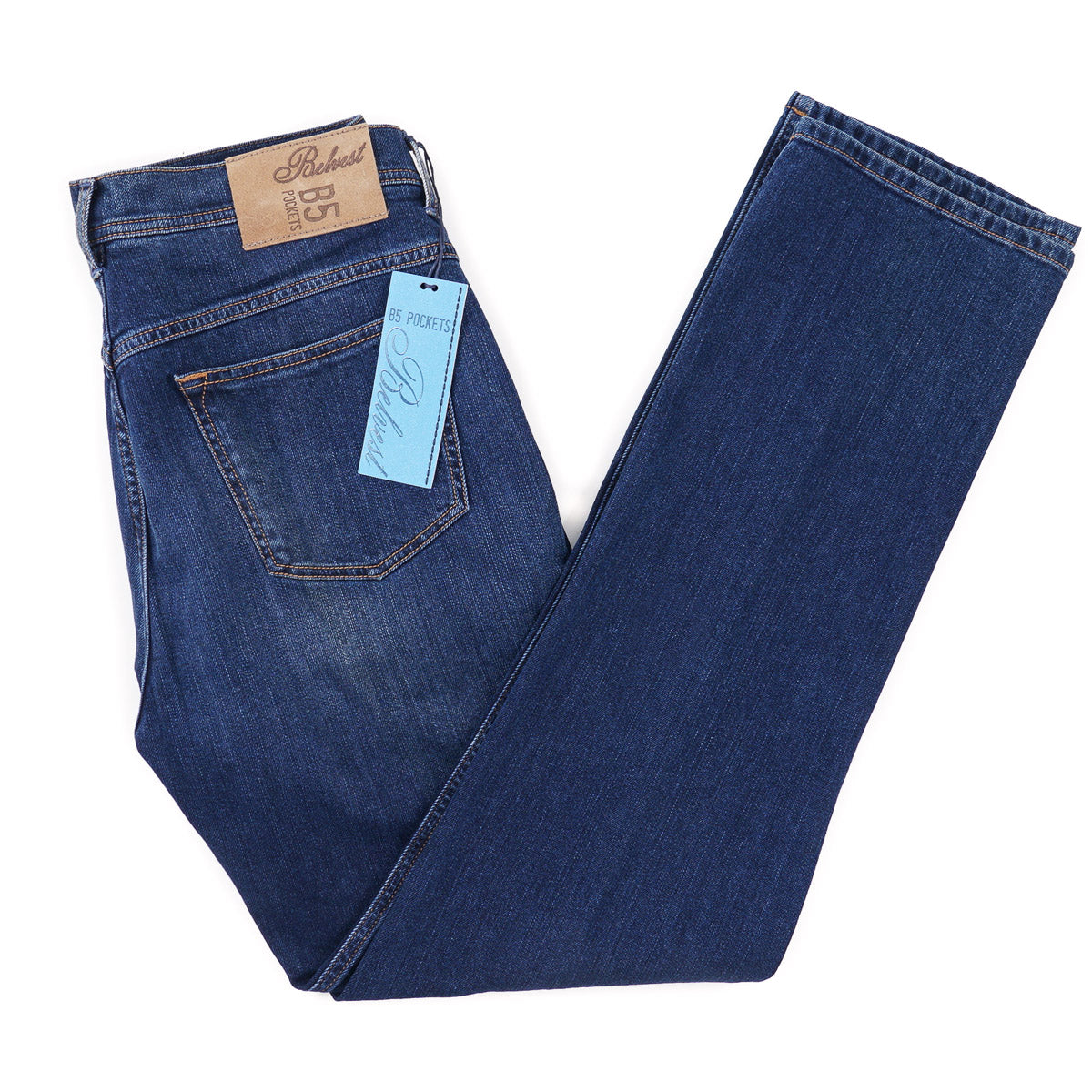 Belvest Classic Straight Fit Denim Jeans - Top Shelf Apparel